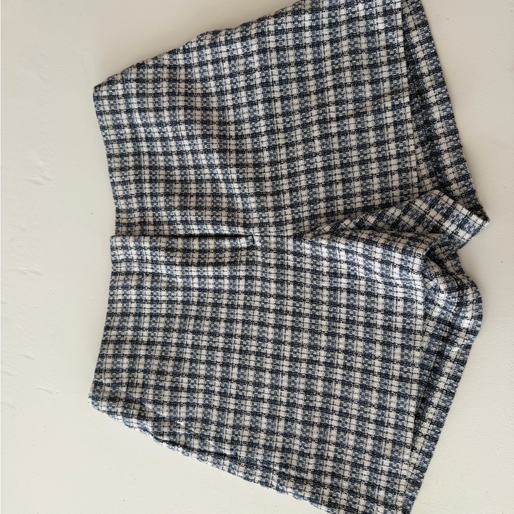 LOFT Blue and White Textured Fabric